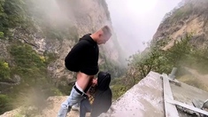 fucking outdoor in the mountain with a tiktok model