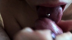 Licking the tip like an icecream POV