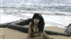 Waimea Is Out On The Beach Posing Her Hot Body In Bikini And See Through Bikini Wrap