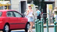 PublicAgent Blonde with big boobs has outdoor sex in public