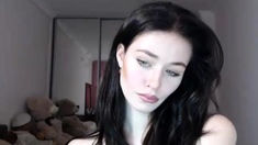 Hottest brunette solo webcam masturbation 2