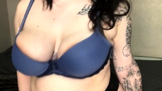 Big boobs milf masturbates with her dildo