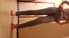 Amateur striptease and Solo masturbation