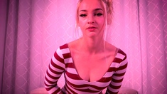 Blonde teen Sierras first erotic masturbation video
