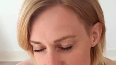 Amateur blonde teen girlfriend toyed and facialized