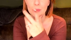 Pretty redhead webcam masturbation show