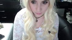 Cute Blonde Teen in Stockings Tries Anal