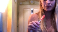 Amateur Blonde Teen Plays Solo with Toy Webcam Porn
