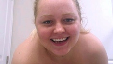 Amateur blond girl with big boobs getting fucked
