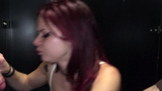 Busty redhead teen blowjob and cock ride