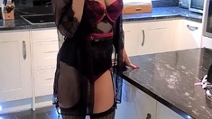 Amateur Brunette Anal Toy