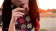 Solo ebony masturbation shemale cumming