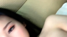 Amateur brunette Michelle with small tit