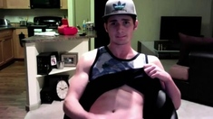 Twink Jerks Off on Webcam in His Apartment