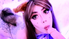 Sexy solo girl loving masturbation with toys