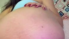 Petite small tit babe with perfect pussy masturbates