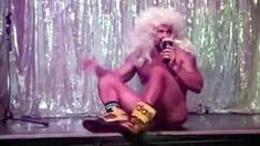 Muscular Bear Stripper with a Huge Cock