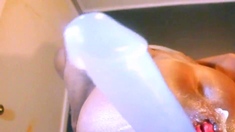 Black Twink Farts Out XXL Dildo