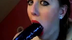 Big Dildo Blowjob By Aurelie On Webcam
