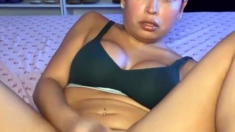 Big Tits Tranny Strokes Her Big Cock