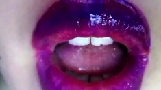 lipstick fetish - purple