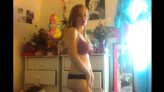 Sexy Blonde Teen Strips