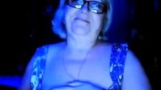 hot granny flashing her big tits of her husband hidden