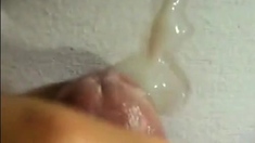 Milfs jerk boy cock-he cumshots white panties