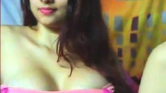 Sexy Indian Slut Bounces Perfect Tits On Webcam