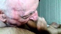 100 Year Old Grandpa Taking Care of Business