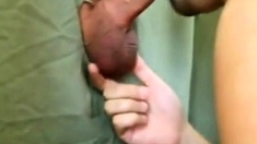Twink's first time at the gloryhole doesn't last long CIM