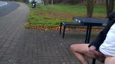 German Daddy Wanking Outdoor