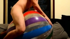 Big inflatable ball humping